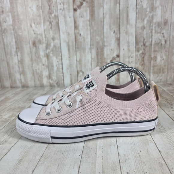 Converse Chuck Taylor‎ All Star Knit Slip On Pink Sneakers Womens Size 7 - Picture 2 of 8